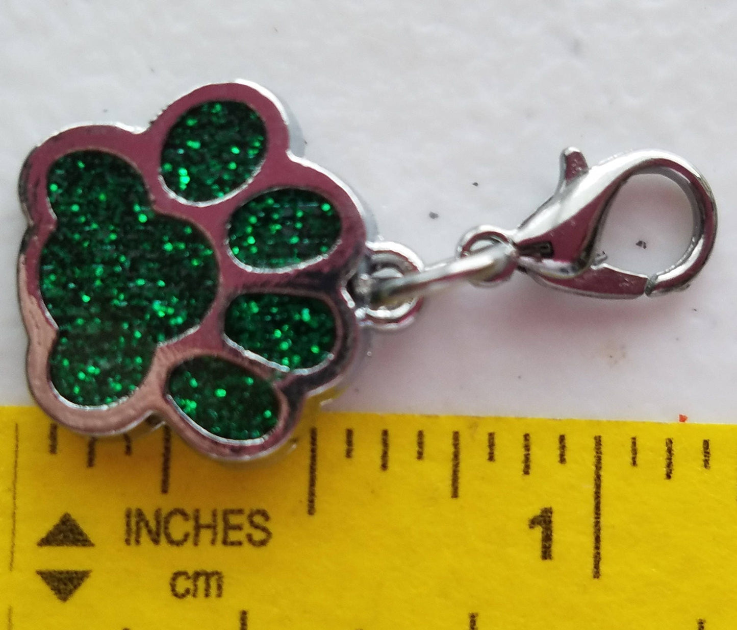 Glitter Paw Print Charms | Team Spirit Gift | Team Mascot Charms | Gift for Dog Lover