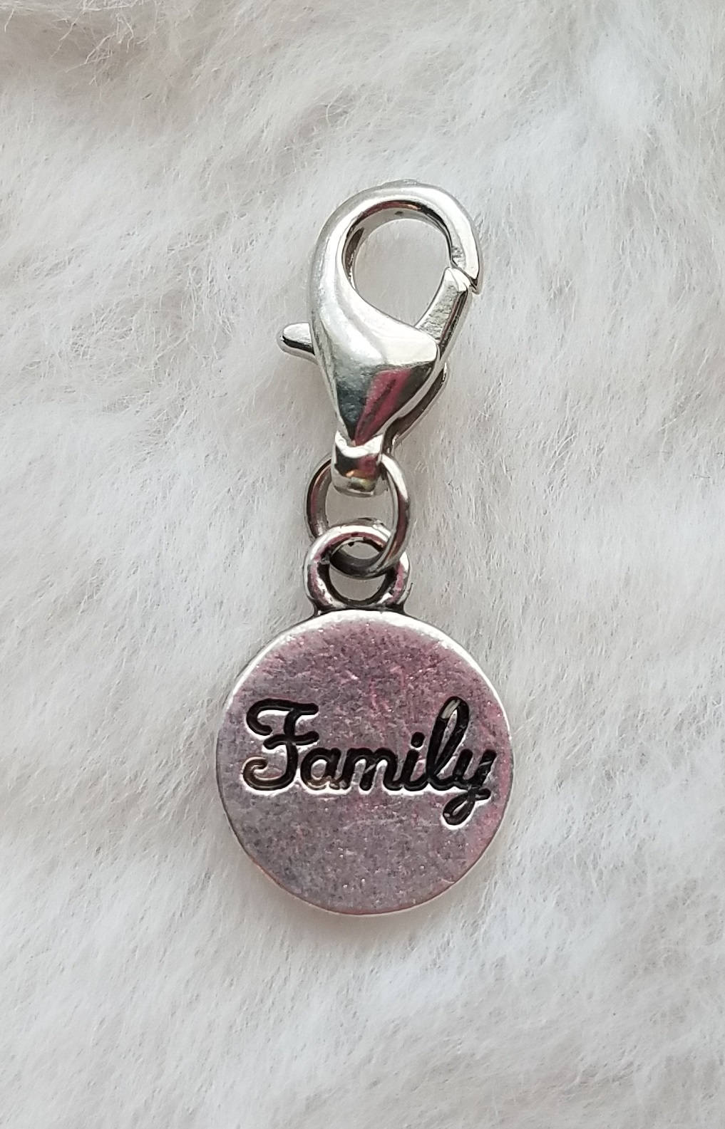 Family Charm | Gift for Mom | Mom Gift | Mother's Day Gift | Sterling Silver Plated Pewter