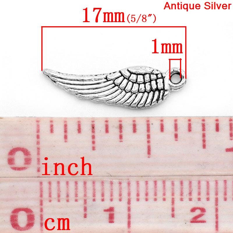 BULK Charms | Silver Wing Charms | Wholesale Charms | Pack of 50 Charms