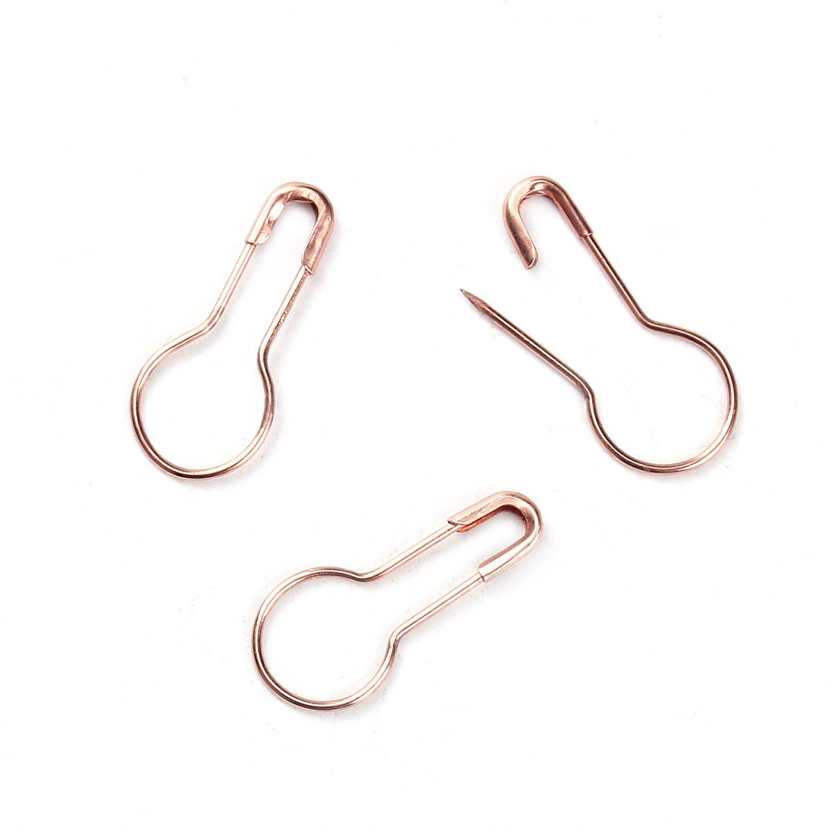 Bulb Safety Pins | Pack of 100 | Rose Gold Bulb Pins | Calabash Pins | Stitch Marker Pins