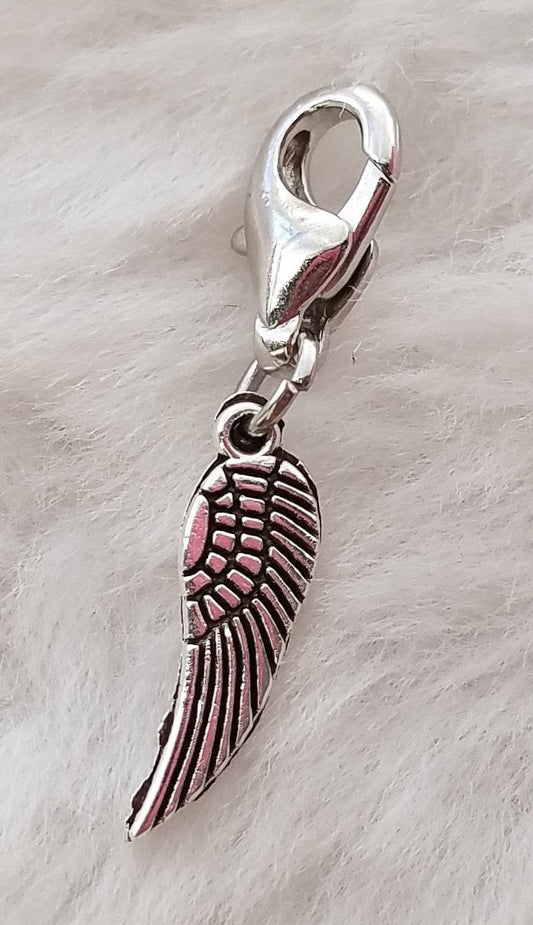 Silver Wing Charms | Petite Wing Charms | Angel Wing Charms | Clip On Charms | Charms for Bracelets | Pack of TEN (10) Charms