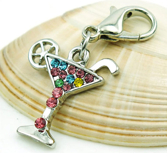 Cocktail Charm | Martini Charm | Alcohol Charm | Food Jewelry | Beverage Charm | Beverage Jewelry | Boat Drink Charm