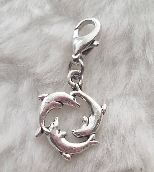 Swimming Dolphins Charms | Dolphin Charms | Mermaid Charms | Ocean Charms | Pack of TEN (10) Charms