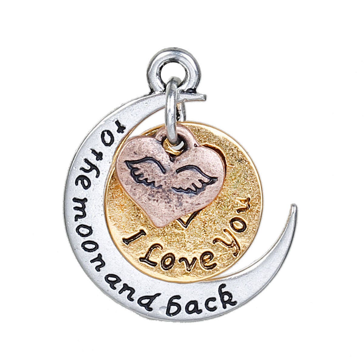 Love You to the Moon and Back Charm | Love Charm | Love Jewelry | Clip on Charm | Clip on Pendant