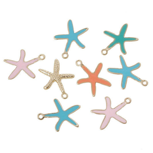 Starfish Charms | Starfish Pendants | Starfish jewelry | Ocean Charms | Ocean Jewelry | Mermaid Jewelry | Pack of 10 Charms