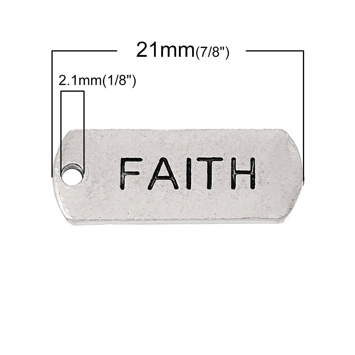 Faith Charm | Faith Tag Charm | Have Faith Charm | Confidence Charm