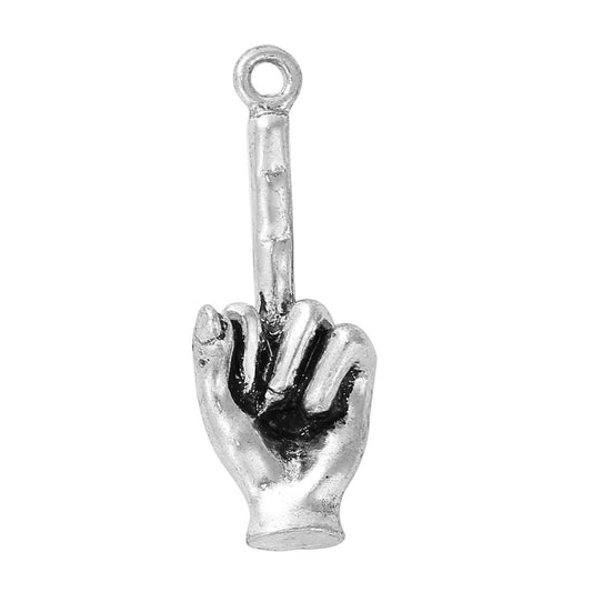 Flip the Bird |American Sign Language | F*ck Off Charm | Insult Jewelry | Screw You Charm