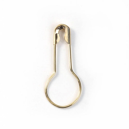 GOLD Calabash Bulb Safety Pins | Charm Safety Pins | Jewelry Supplies | Craft Making Supplies | DIY Jewelry | Gift for Crafter