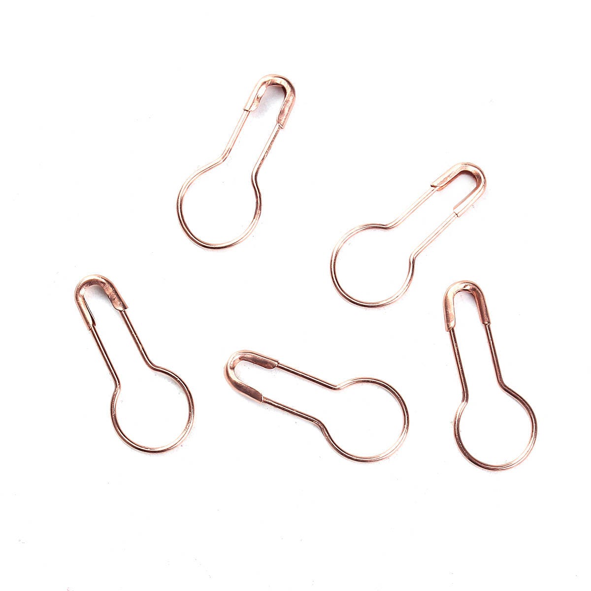 Bulb Safety Pins | Pack of 100 | Rose Gold Bulb Pins | Calabash Pins | Stitch Marker Pins