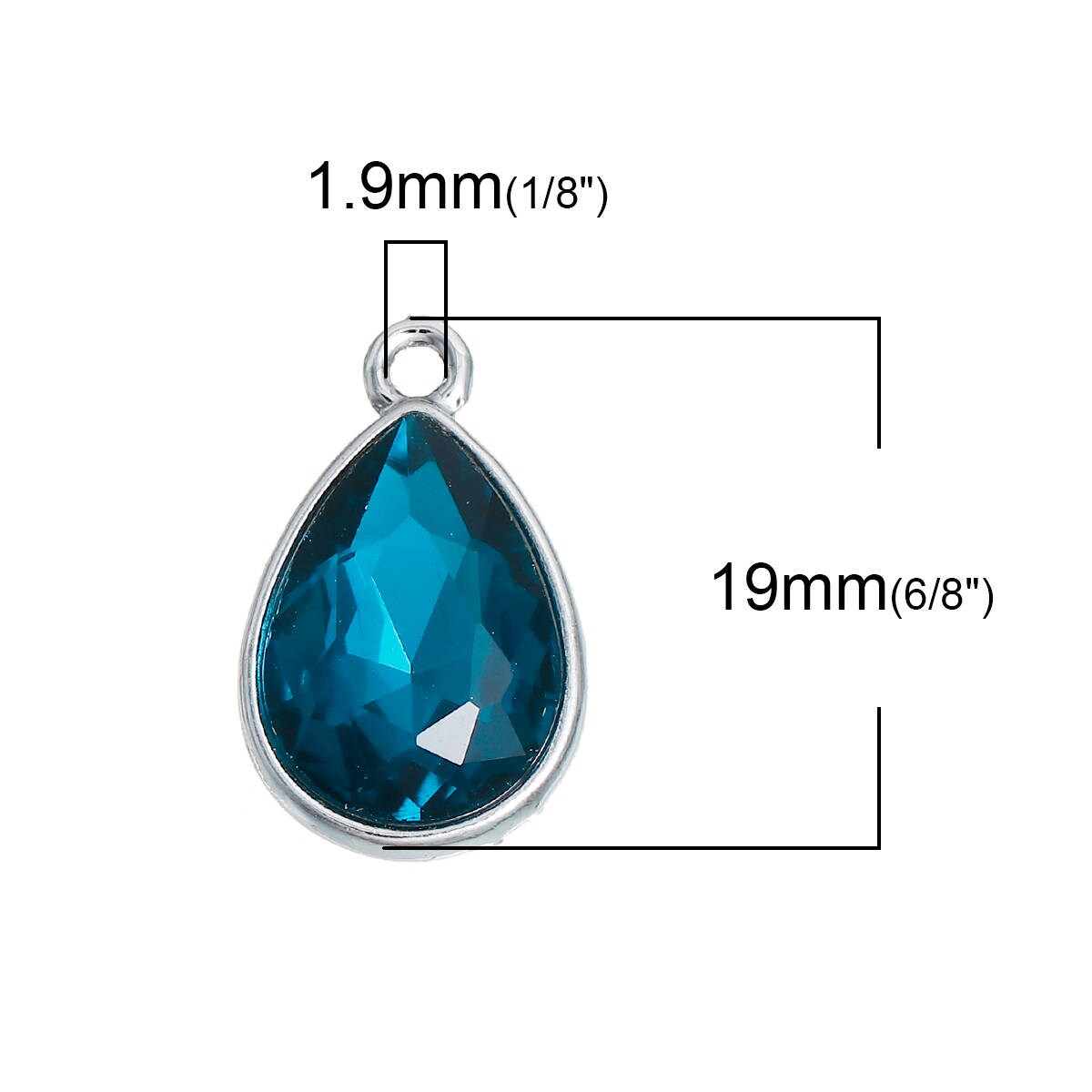 March Birthstone Charm | Aquamarine Charm | March Birthday Charm