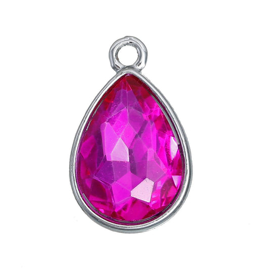 October Birthstone Charm | Imitation Tourmaline Charm | October Birthday Charm | Birthstone Jewelry