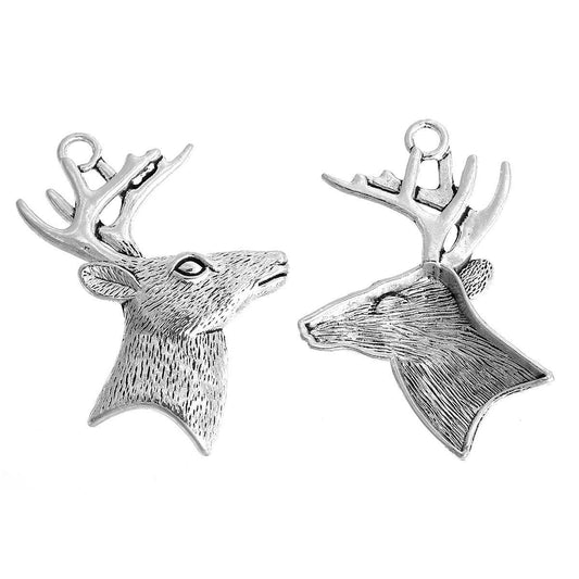 Large Deer Pendant | Silver Deer Jewelry | Hunting Pendant