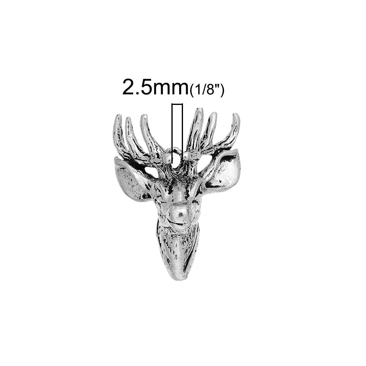 Deer Head Pendant | Gift for Hunter | Hunter Gift | Deer Hunter Charm | Deer Hunter Pendant