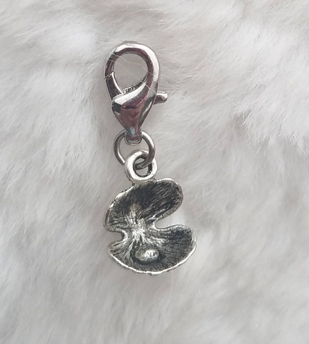 Oyster with Pearl Charm | Oyster Jewelry | Pearl Charm | Seashell Charm | Clip On Charm | BULK Charms Available!