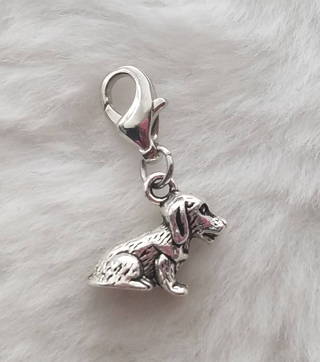 Sitting Puppy Charm | Sitting Puppy Pendant | New Puppy Gift | New Dog Owner Gift