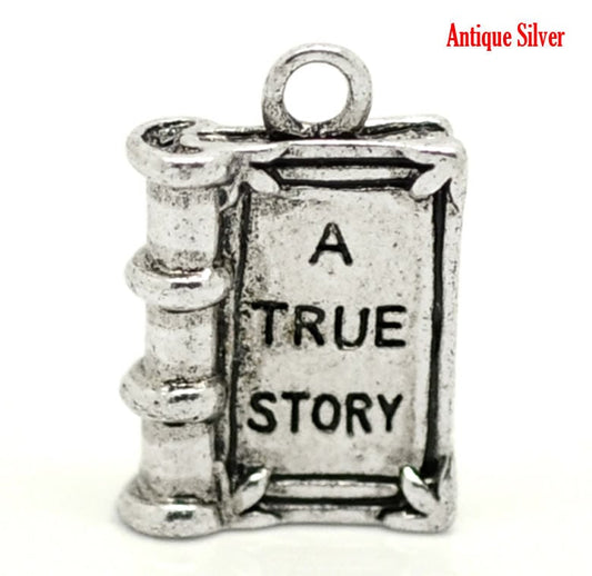 Petite True Story Book | A True Story | Fantasy Jewelry | Wedding Charm | Fairy Tale Charm