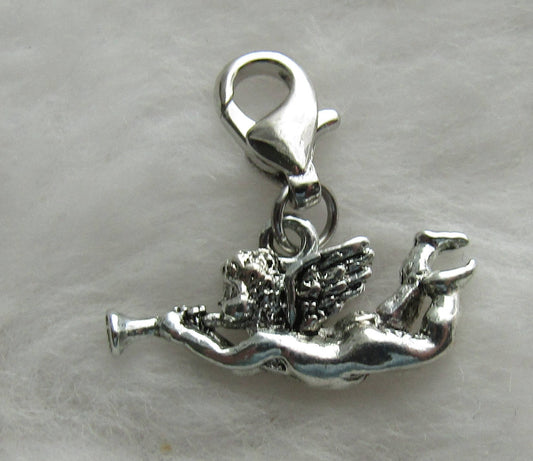 Angel Gabriel Charm | Angel Charm | Angel Jewelry | Sterling Silver Plated Pewter | Faith Charm