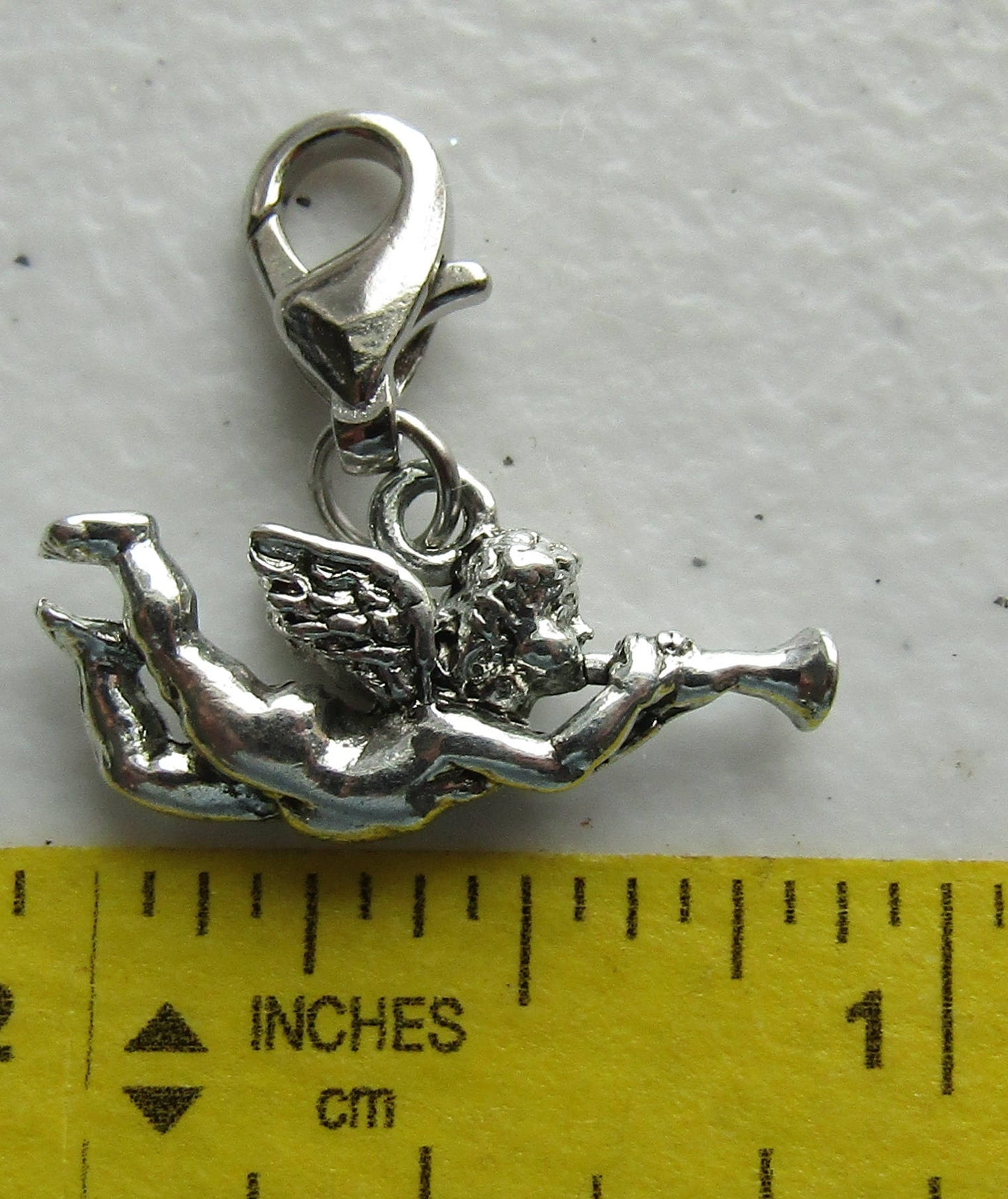 Angel Gabriel Charm | Angel Charm | Angel Jewelry | Sterling Silver Plated Pewter | Faith Charm