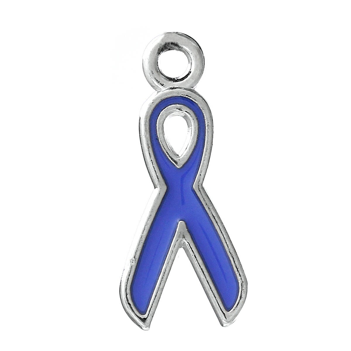 Blue Ribbon Charm | Blue Violet Ribbon Charm | Awareness Ribbon Charm | Addiction Awareness | Arthritis Awareness