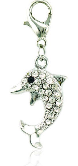 Dolphin Charm | Rhinestone Dolphin Charm | Dolphin Jewelry | Bling Dolphin | Dolphin Pendant