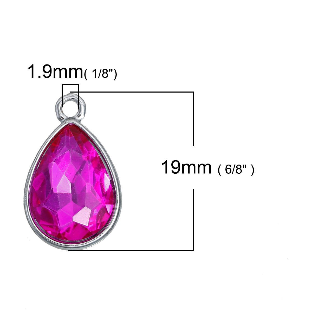 October Birthstone Charm | Imitation Tourmaline Charm | October Birthday Charm | Birthstone Jewelry