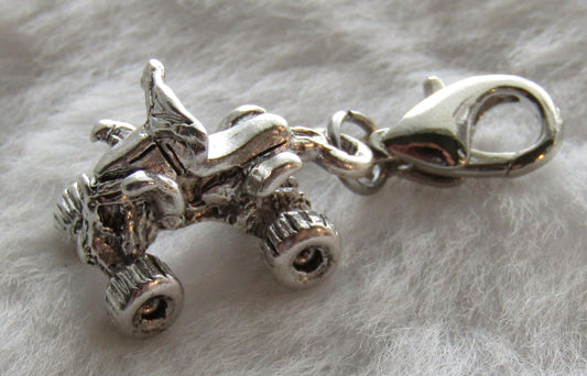 ATV Four Wheeler Charm | ATV Jewelry | Four Wheeler Jewelry | Sterling Silver Plated Pewter