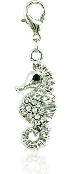 Rhinestone Seahorse Charm | Seahorse Jewelry | Gift for Seahorse Lover | Seahorse Collector Gift