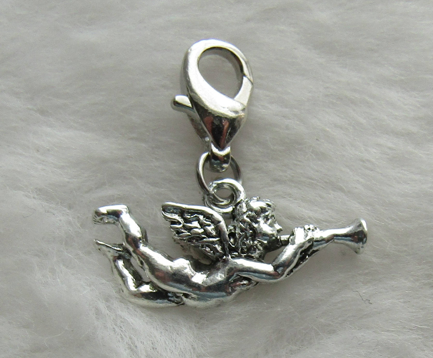 Angel Gabriel Charm | Angel Charm | Angel Jewelry | Sterling Silver Plated Pewter | Faith Charm