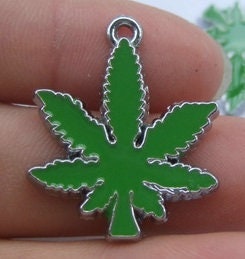 Cannabis Leaf Charm | Marijuana Charm | Hemp Leaf Charm | Cannabis Charm | Pot Smoker Gift