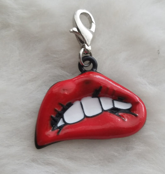 Bite Your Lip Charm | Sexy Mouth Charm | Gift for Girlfriend | Pop Art Charm