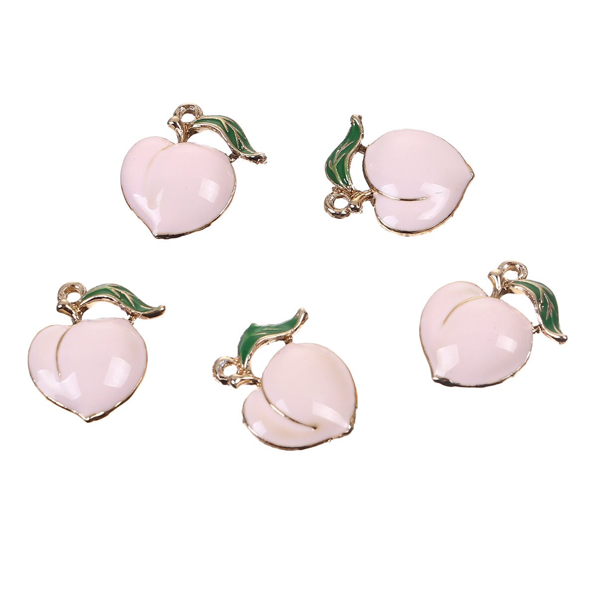 Peach Charms | Peach Pendants | Peach Jewelry | Food Jewelry | Fruit Jewelry | Pack of 10 Charms