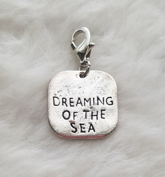 Dreaming of the Sea Charm | Pirate Charm | Mermaid Charm | Nautical Charm | Ocean Charm | Beach Charm | Pack of FIVE (5) Charms