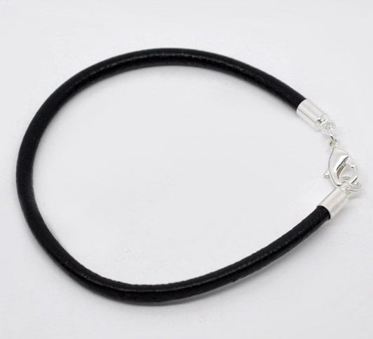 Black Leather Bracelets | Goth Bracelets | Friendship Bracelets | Pack of 10 Bracelets