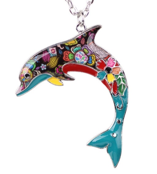 Dolphin Pendant | Dolphin Lover Gift | Boho Chic Pendant | Bohemian Pendant | Dolphin Necklace | FREE Chain