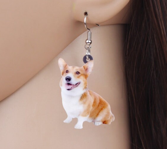 Corgi Earrings | Corgi Jewelry | Corgi Charm | Corgi Mom Gift | Corgi Dog Mom Gift