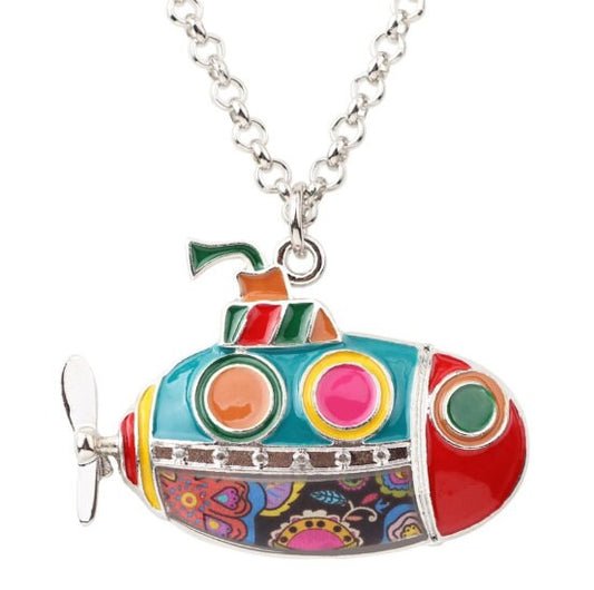 Submarine Pendant | Yellow Submarine | FREE Chain | Submarine Jewelry