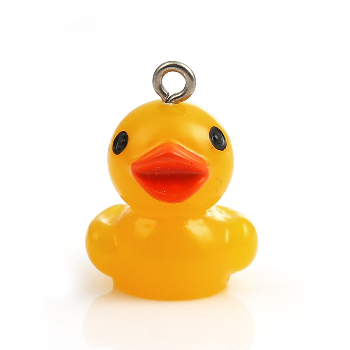 Yellow Ducky Charm | Yellow Duck Charm | Duck Charm | Easter Charm | Rubber Duck Charm | Rubber Ducky Jewelry | Pack of FIVE (5) Ducks