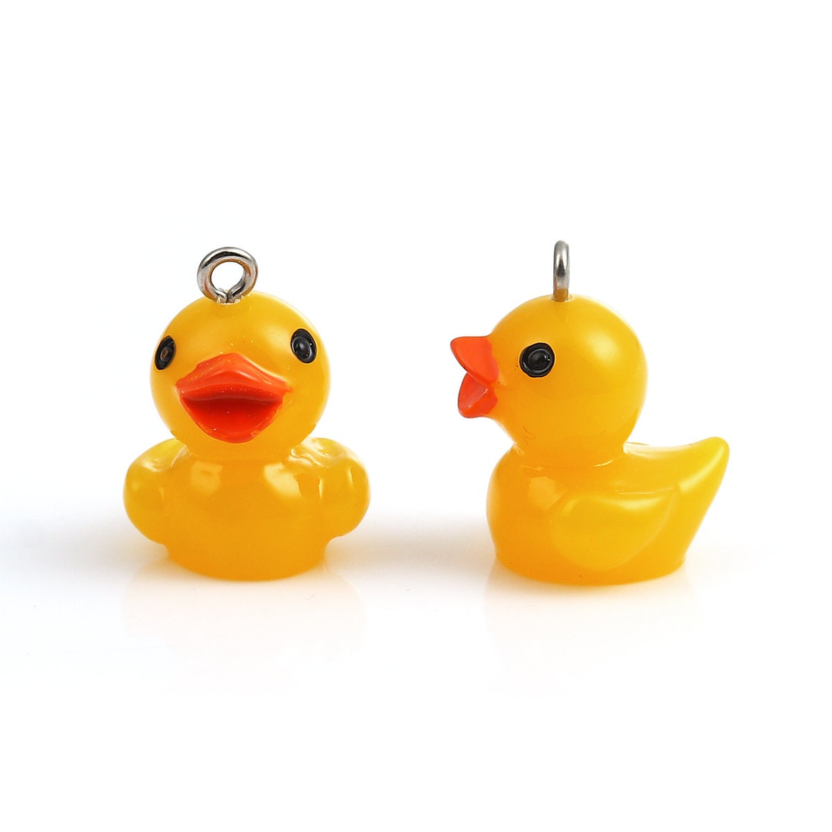 Yellow Ducky Charm | Yellow Duck Charm | Duck Charm | Easter Charm | Rubber Duck Charm | Rubber Ducky Jewelry | Pack of FIVE (5) Ducks