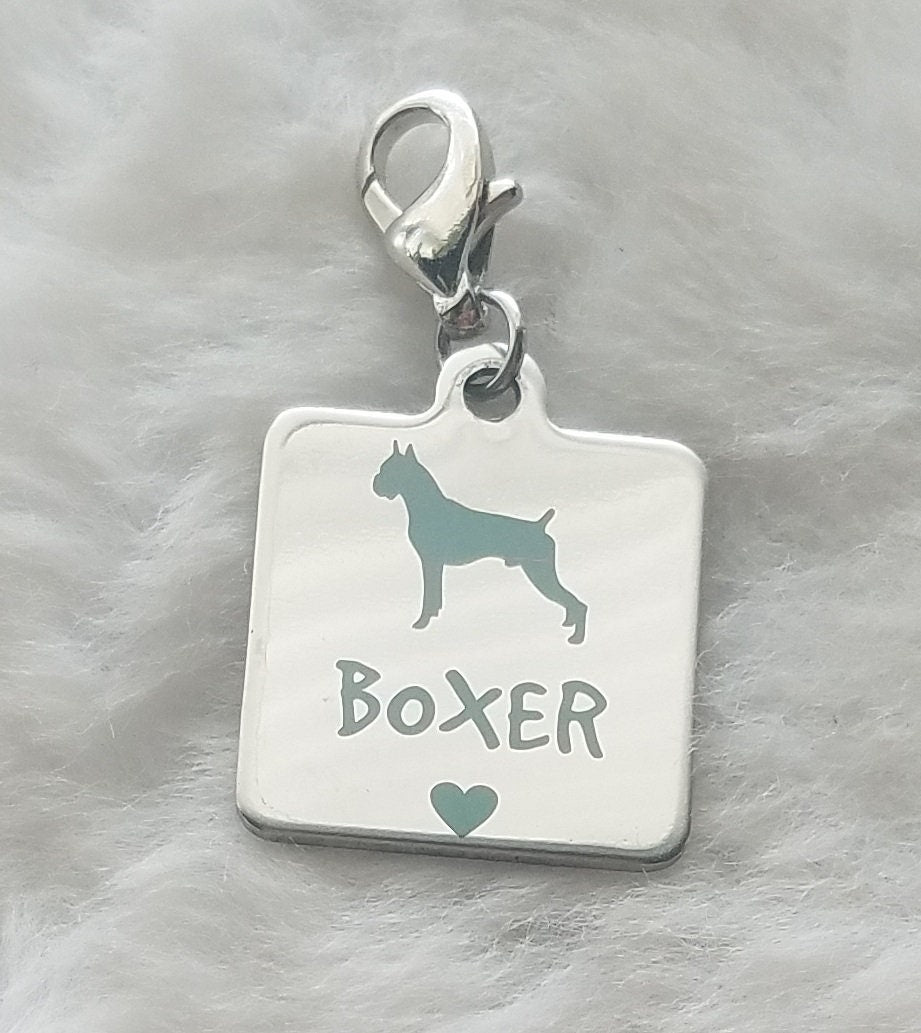 Boxer Love Charm | Love My Boxer Charm | Boxer Dog Charm | Boxer Jewelry | Charm for Bracelet