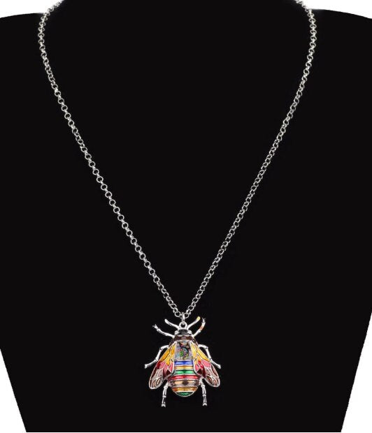 Bee Pendant | FREE 20" Chain | Bee Jewelry | Bee Charm | Gift for Bee Keeper | Gift for Queen Bee