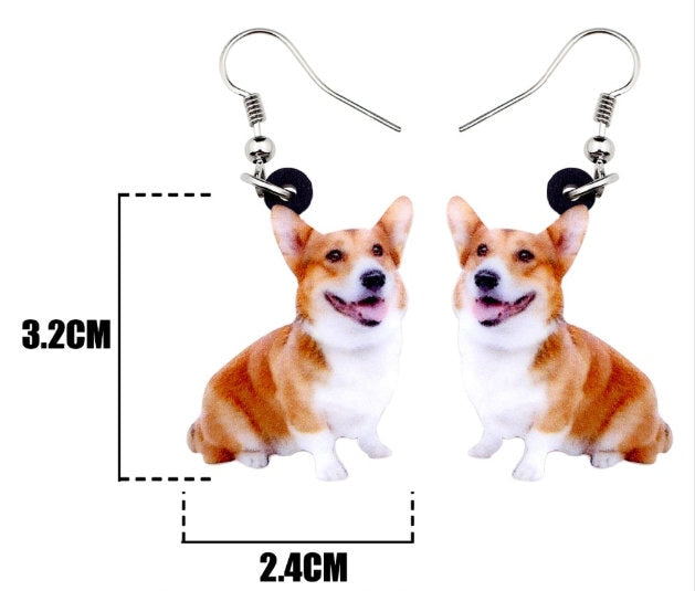 Corgi Earrings | Corgi Jewelry | Corgi Charm | Corgi Mom Gift | Corgi Dog Mom Gift