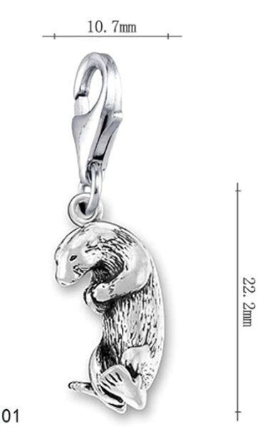 Sea Otter Charm | Sea Otter Jewelry | Sea Otter Pendant | Gift for Sea Otter Collector | Sea Otter Gift