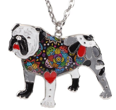 English Bulldog Pendant | FREE Chain | Bulldog Mom Gift | Bulldog Lover Gift | Gift for Bulldog Mom | Bulldog Mom Gift