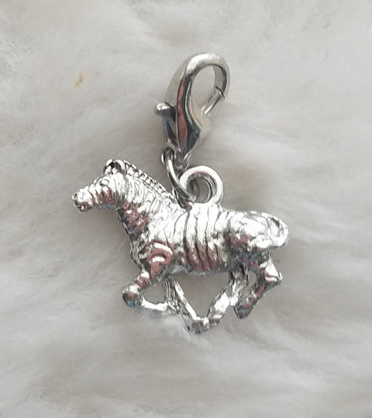 Zebra Charm | Zebra Pendant | Zebra Jewelry | Sterling Silver Plated Pewter | Gift for Zebra Lover | Zebra Lover Gift