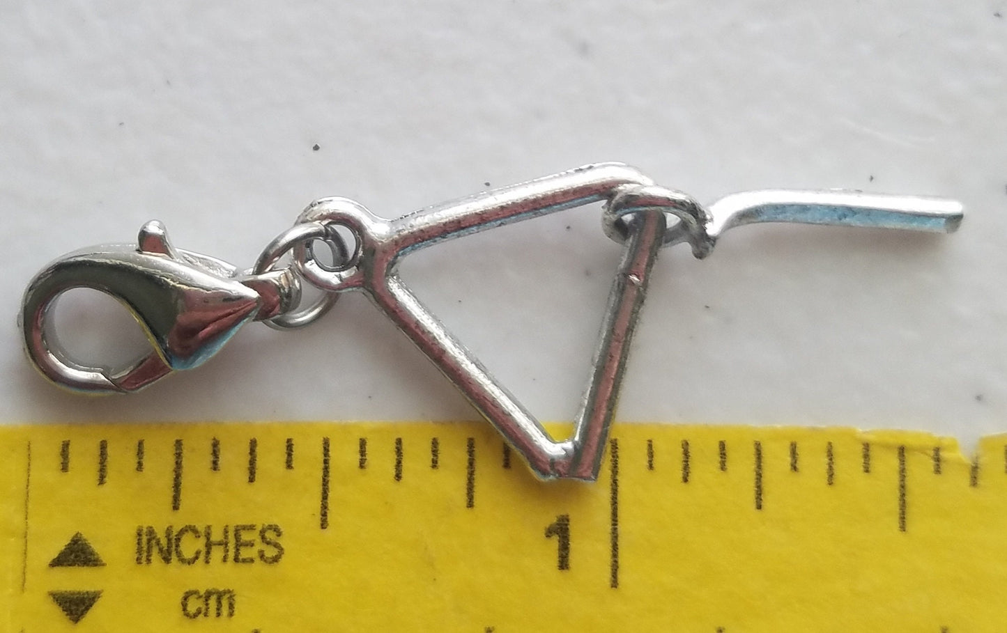 Triangle Charm | Musical Charm | Musical Triangle | Percussion Charm | Sterling Silver Plated Pewter