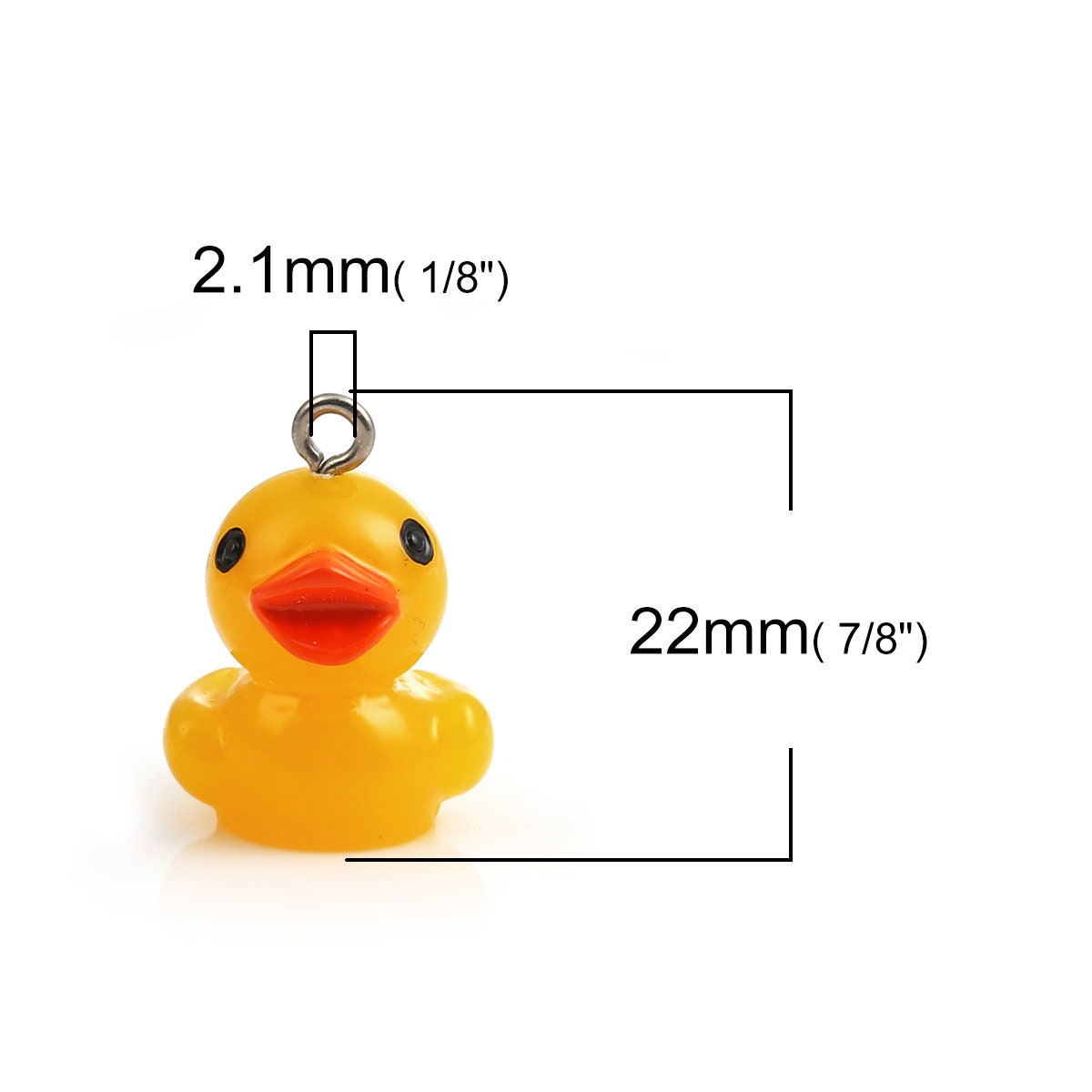 Yellow Ducky Charm | Yellow Duck Charm | Duck Charm | Easter Charm | Rubber Duck Charm | Rubber Ducky Jewelry | Pack of FIVE (5) Ducks