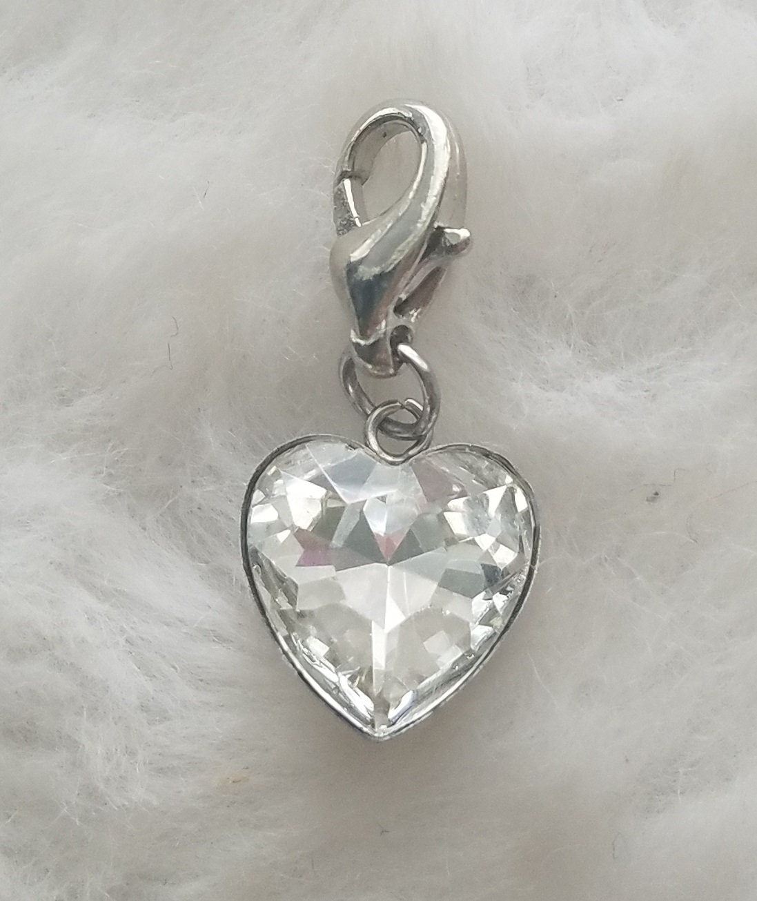 Crystal Heart Charm | Crystal Heart Pendant | Crystal Heart Jewelry | Gift for Girlfriend | Gift for Best Friend | Valentine Gift