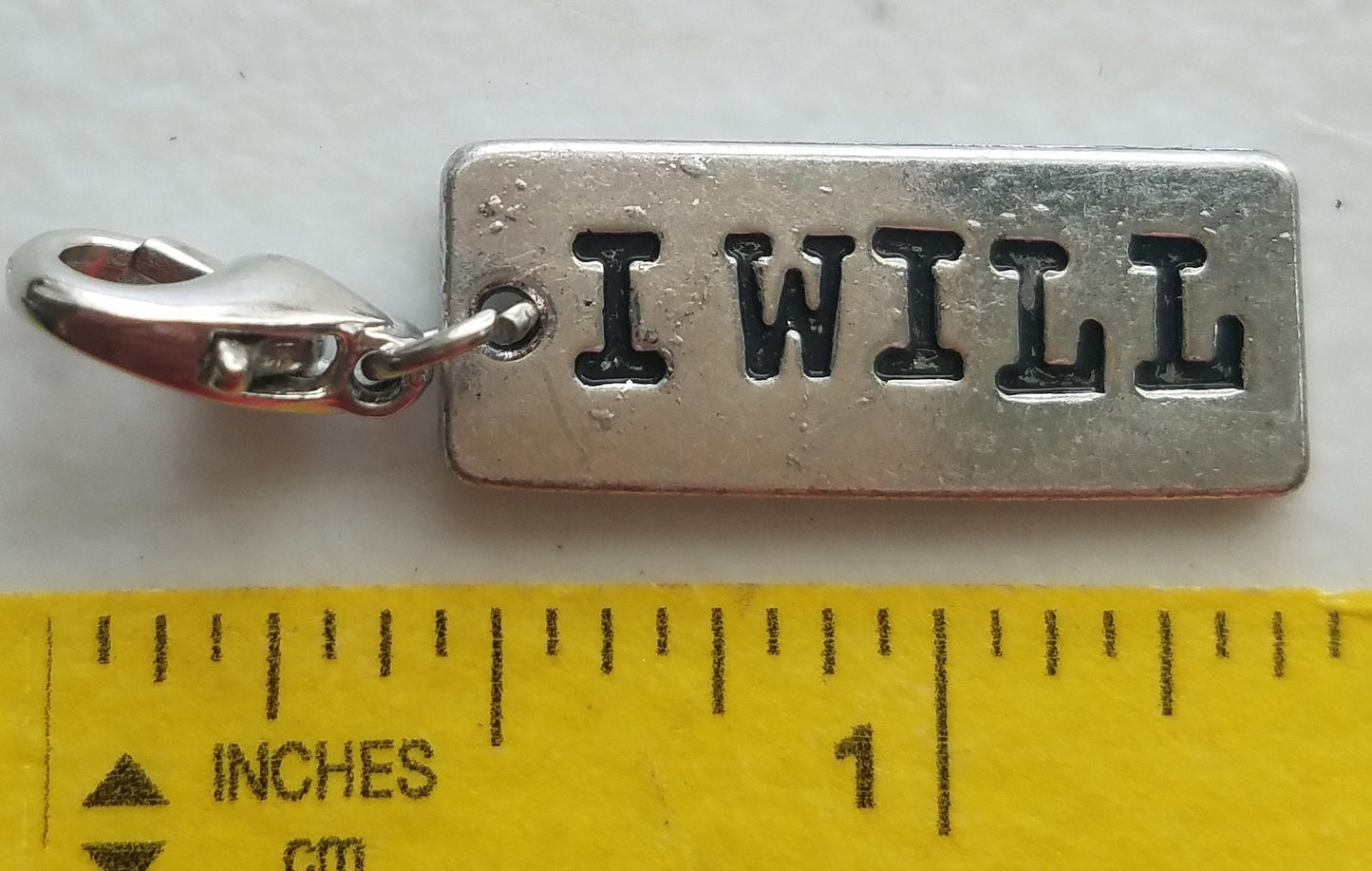 I Will Charm | Tag Charm | Motivational Charm | Inspirational Charm | Can Do Attitude