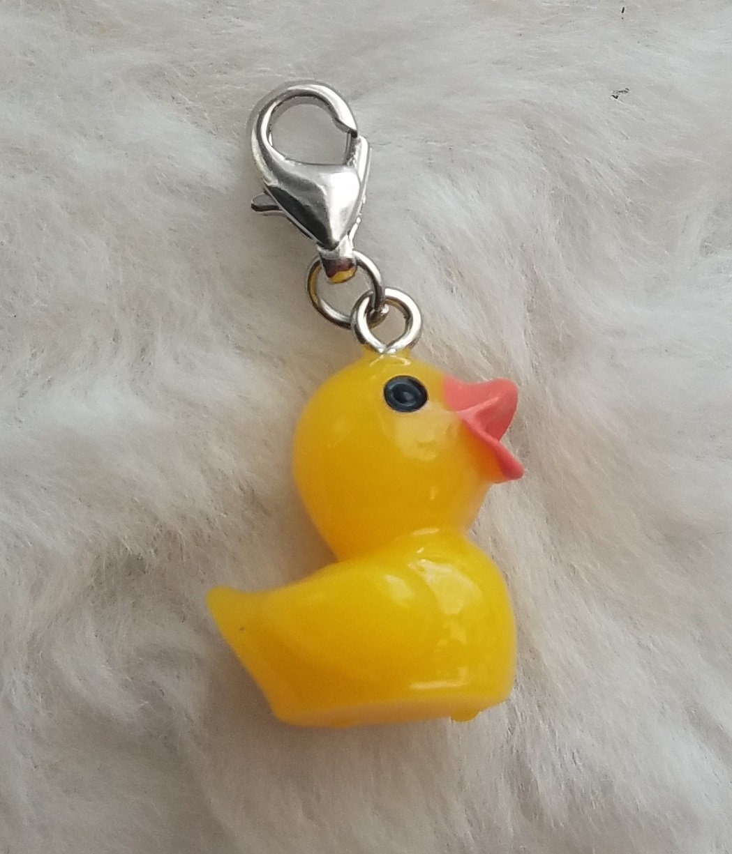 Yellow Ducky Charm | Yellow Duck Charm | Duck Charm | Easter Charm | Rubber Duck Charm | Rubber Ducky Jewelry | Pack of FIVE (5) Ducks