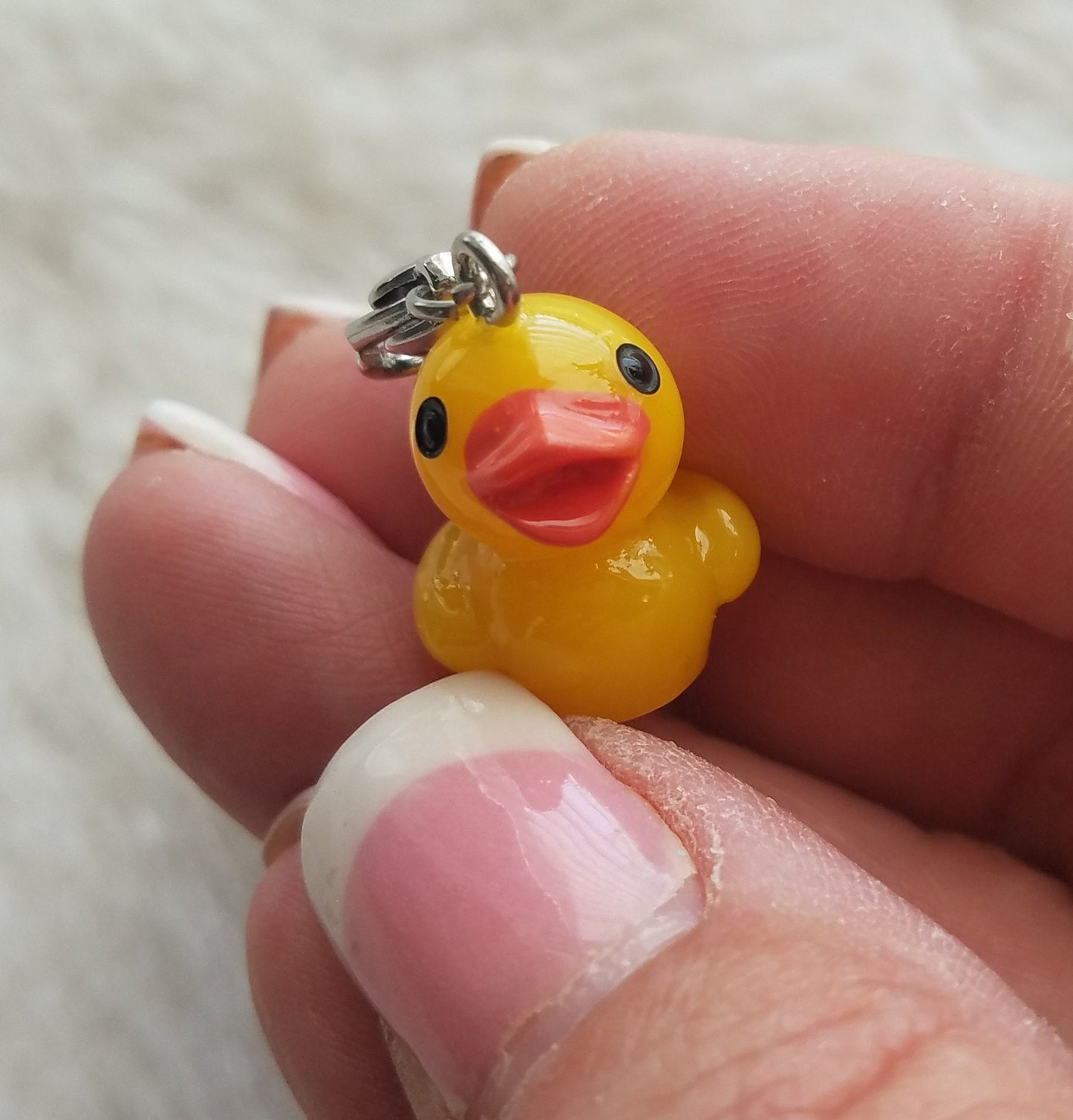 Yellow Ducky Charm | Yellow Duck Charm | Duck Charm | Easter Charm | Rubber Duck Charm | Rubber Ducky Jewelry | Pack of FIVE (5) Ducks